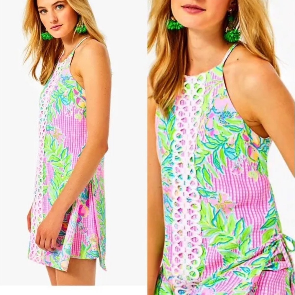 NWT 178.00 LILLY PULITZER PEARL ROMPER MULTI DON'T STOP BELEAFING